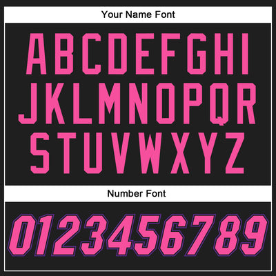 Custom Black Pink-Purple Authentic Baseball Jersey
