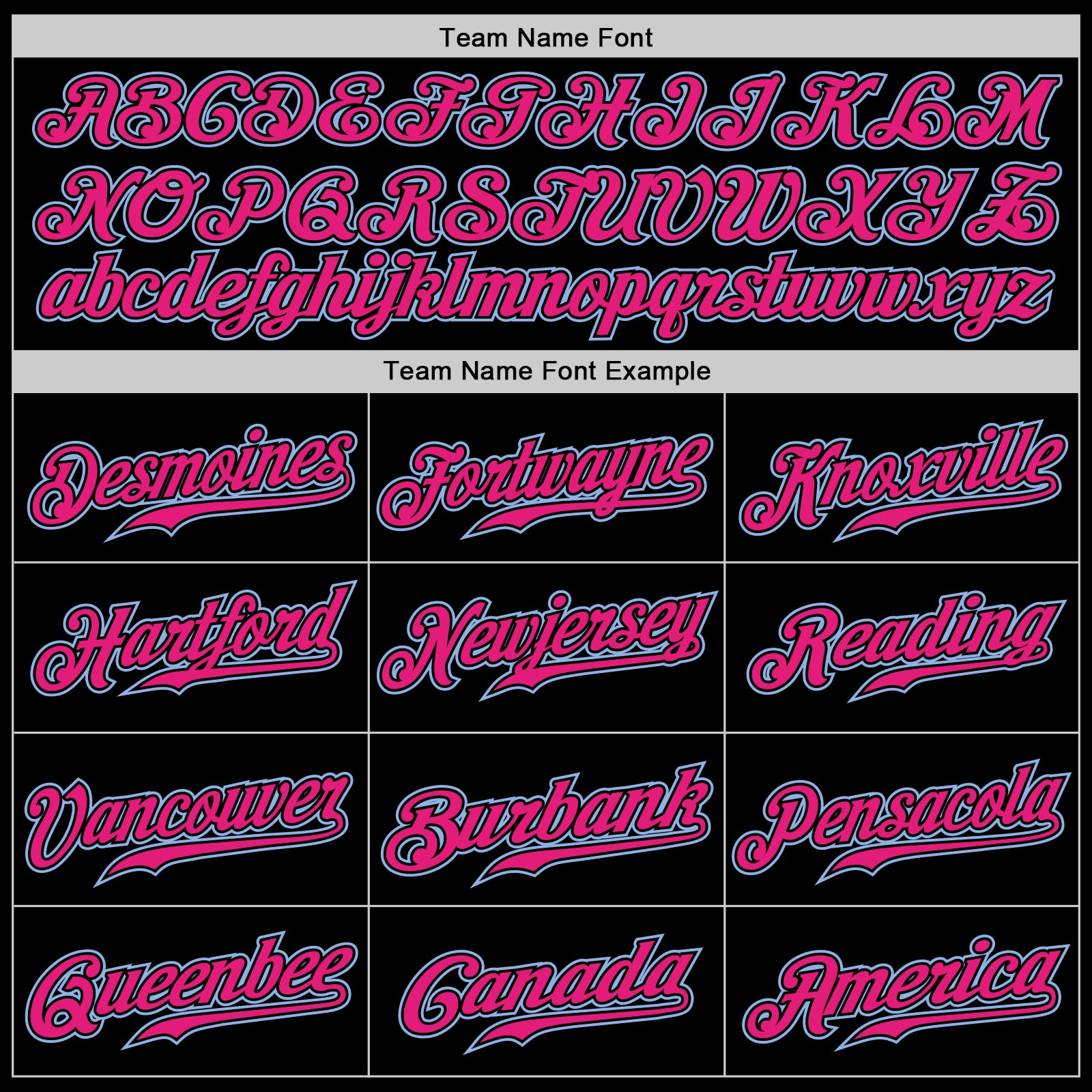 Custom Black Light Blue Pinstripe Hot Pink-Light Blue Authentic Baseball Jersey
