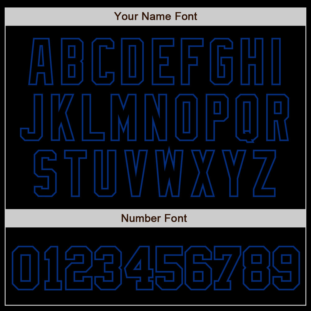 Custom Black Black-Royal Authentic Baseball Jersey