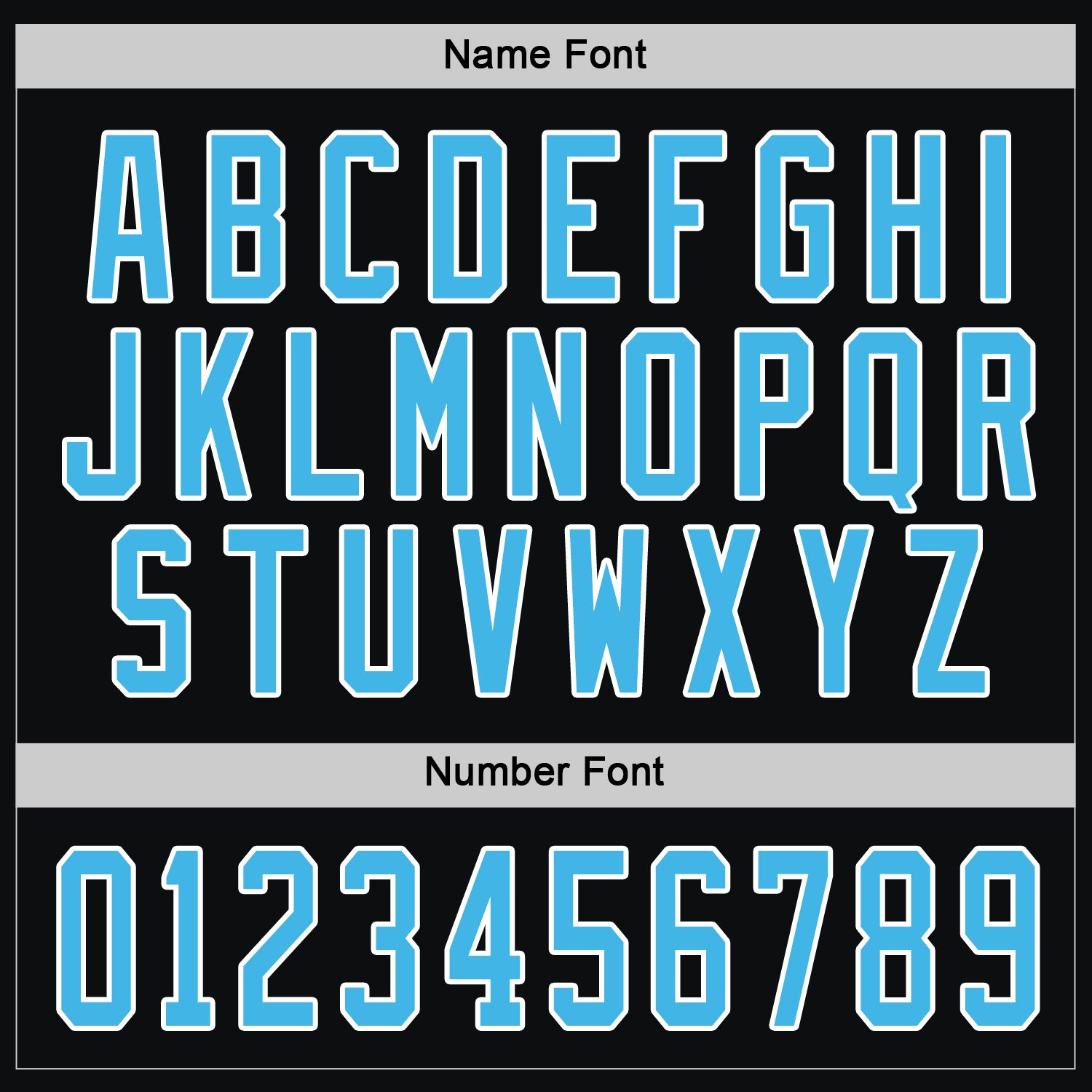 Custom Black Sky Blue-White Hockey Jersey