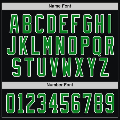 Custom Black Grass Green-White Hockey Jersey