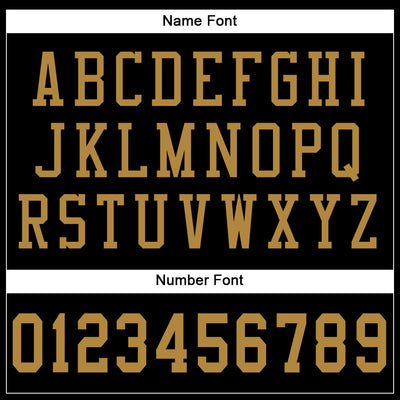 Custom Black Old Gold Mesh Authentic Football Jersey