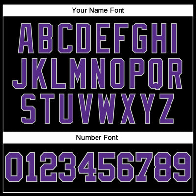 Custom Black Purple-Gray Authentic Throwback Basketball Jersey