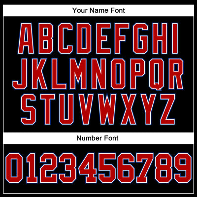 Custom Black Red-Royal Authentic Throwback Basketball Jersey