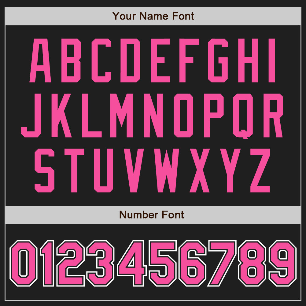 Custom Black Pink-White Authentic Baseball Jersey