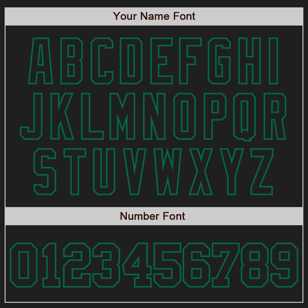 Custom Black Black-Kelly Green Authentic Baseball Jersey