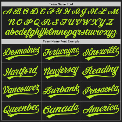 Custom Black Neon Green Authentic Baseball Jersey