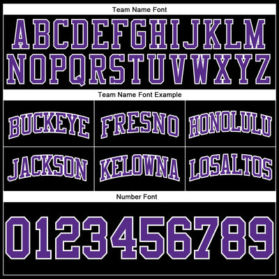 Custom Black Purple-White Authentic Throwback Basketball Shorts