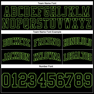 Custom Black Black-Neon Green Authentic Throwback Basketball Shorts