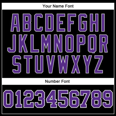 Custom Black White Pinstripe Purple-White Authentic Basketball Jersey