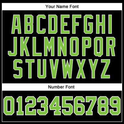 Custom Black White Pinstripe Neon Green-White Authentic Basketball Jersey