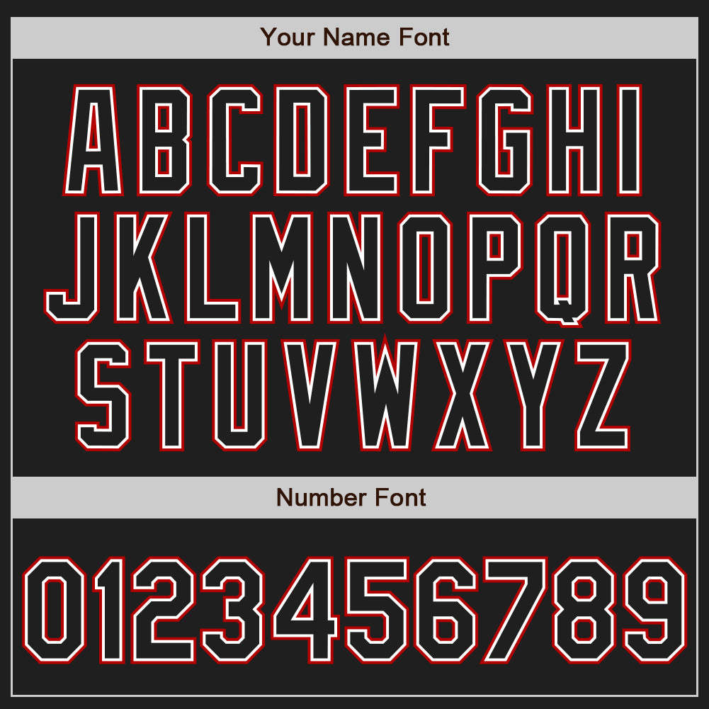 Custom Black Red Pinstripe Black Authentic Baseball Jersey