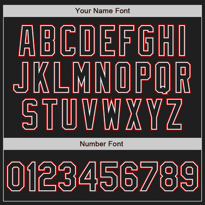 Custom Black Red Pinstripe Black Authentic Baseball Jersey