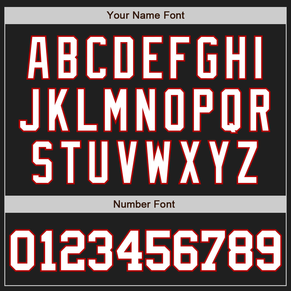 Custom Black White-Red Authentic Baseball Jersey