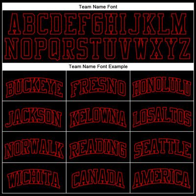 Custom Black Red Authentic Throwback Basketball Jersey