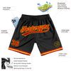 Custom Black Red-Gold Authentic Throwback Basketball Shorts