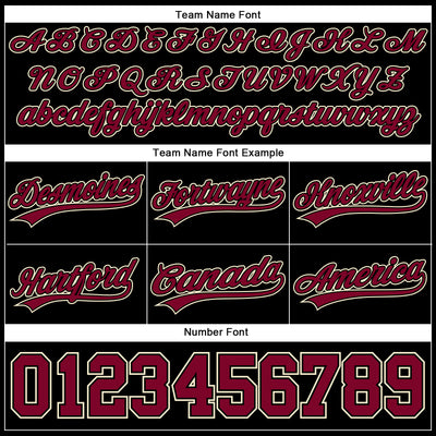 Custom Black Maroon-Cream Authentic Throwback Basketball Shorts