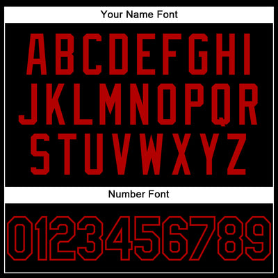 Custom Black Red Performance T-Shirt