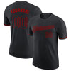 Custom Black Red Performance T-Shirt