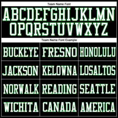 Custom Black White-Grass Green Mesh Authentic Football Jersey