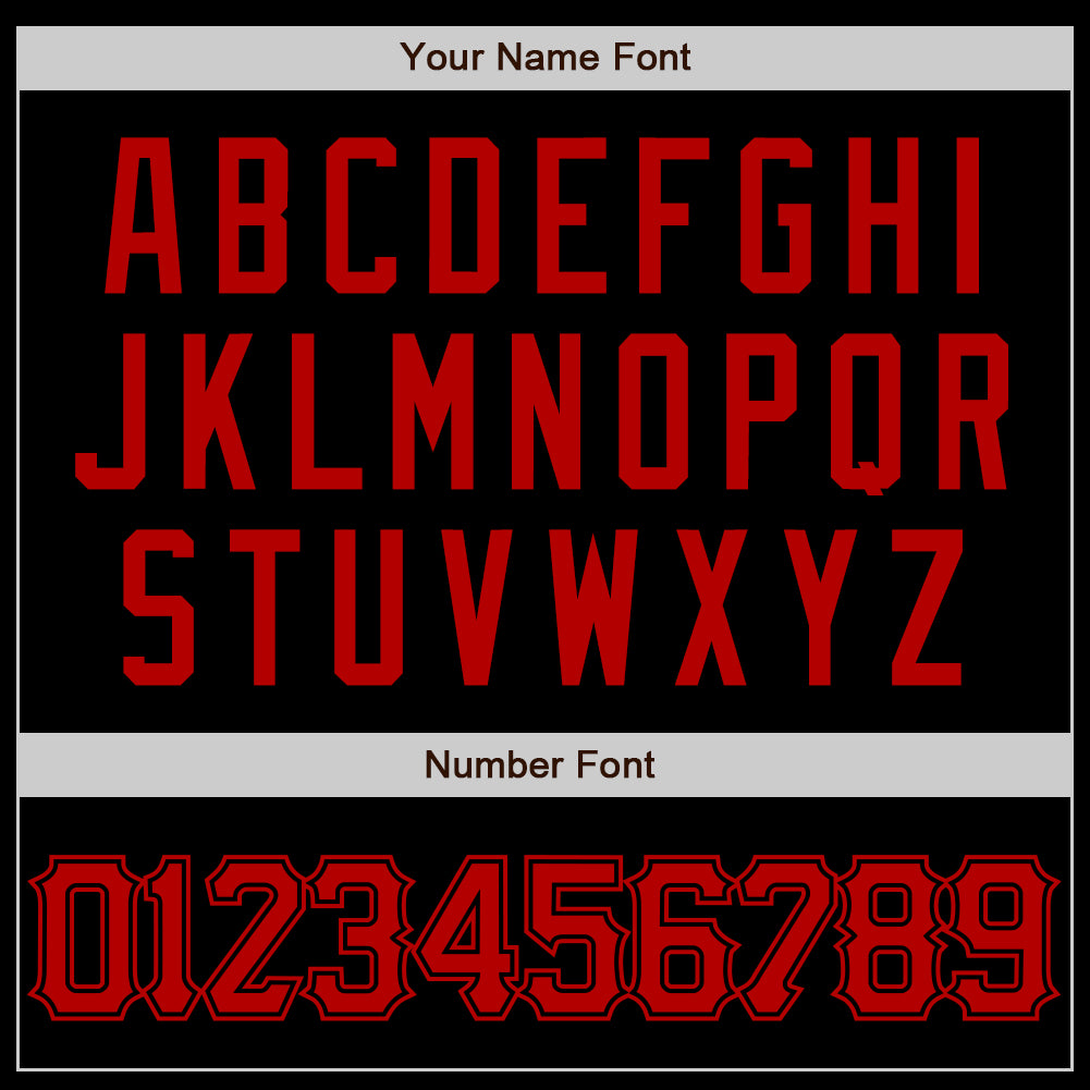 Custom Black Red Authentic Baseball Jersey