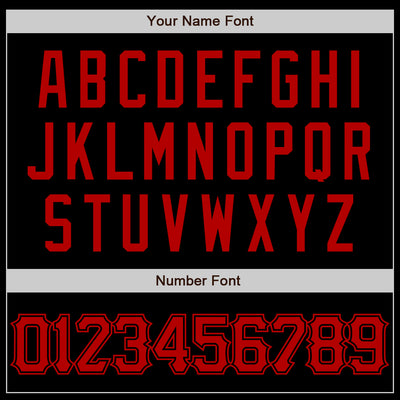 Custom Black Red Authentic Baseball Jersey