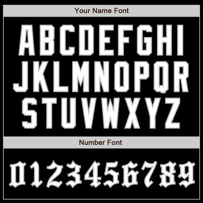 Custom Black Gray Pinstripe White Authentic Baseball Jersey