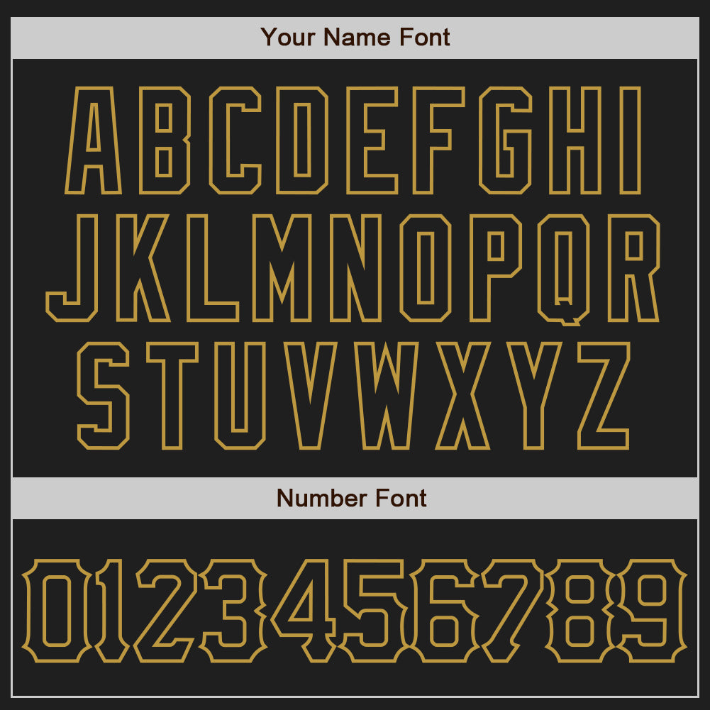 Custom Black Old Gold Pinstripe Old Gold Authentic Baseball Jersey