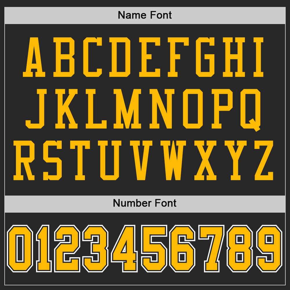 Custom Black Gold-White Mesh Authentic Football Jersey