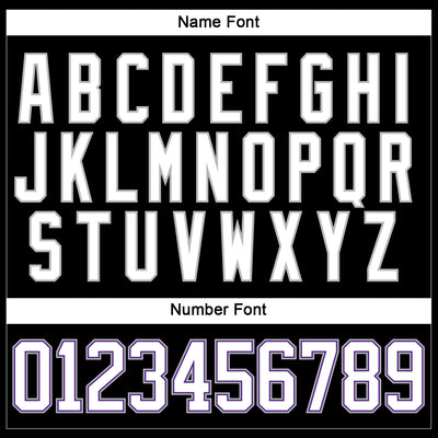 Custom Black White Purple-Gray Hockey Lace Neck Jersey