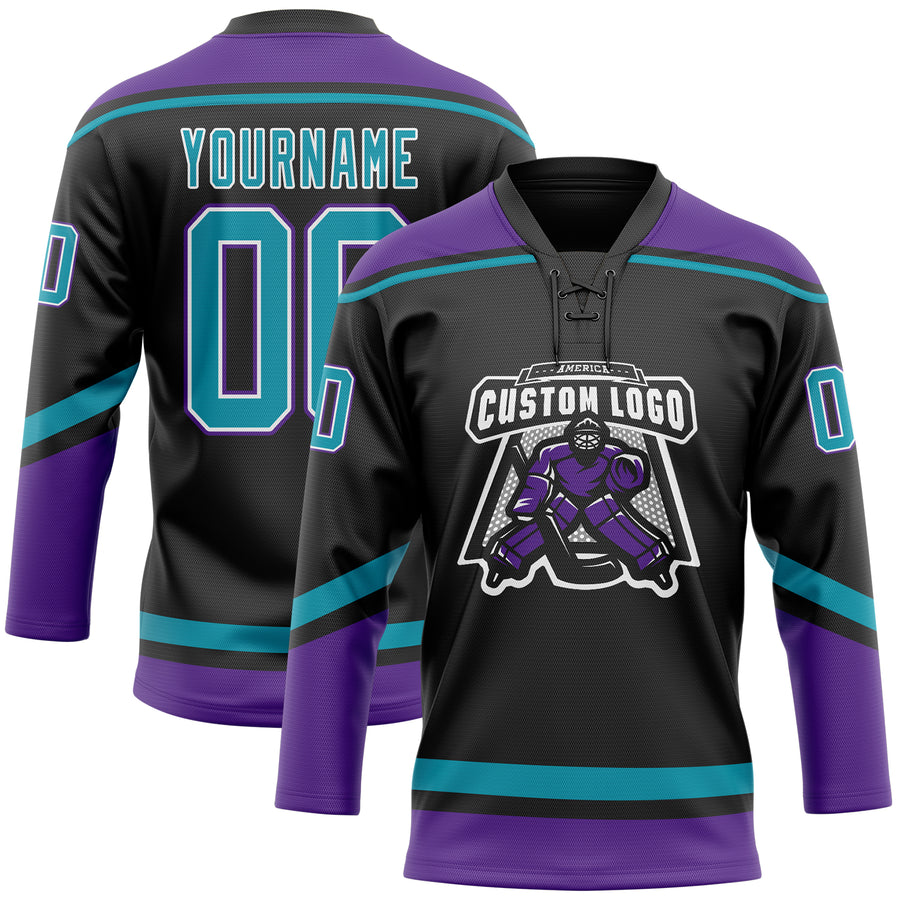 NHL Boston Bruins Custom Name Number Black Purple Fight Cancer Pullover  Hoodie