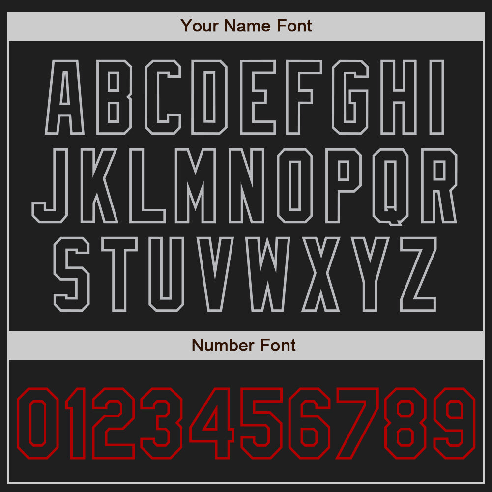 Custom Black Red-Gray Authentic Baseball Jersey