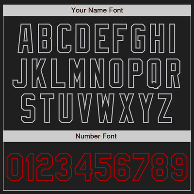 Custom Black Red-Gray Authentic Baseball Jersey