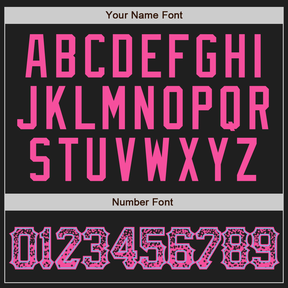 Custom Black Pink-Light Blue Authentic Drift Fashion Baseball Jersey