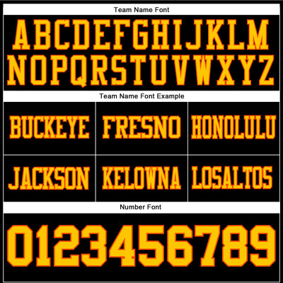 Custom Black Yellow-Orange Authentic Football Jersey