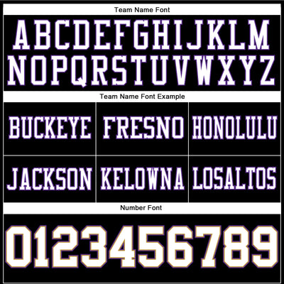 Custom Black White Old Gold-Purple Authentic Football Jersey