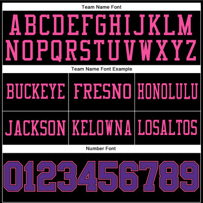 Custom Black Purple-Pink Authentic Football Jersey