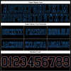 Custom Black Electric Blue-Orange Mesh Authentic Football Jersey