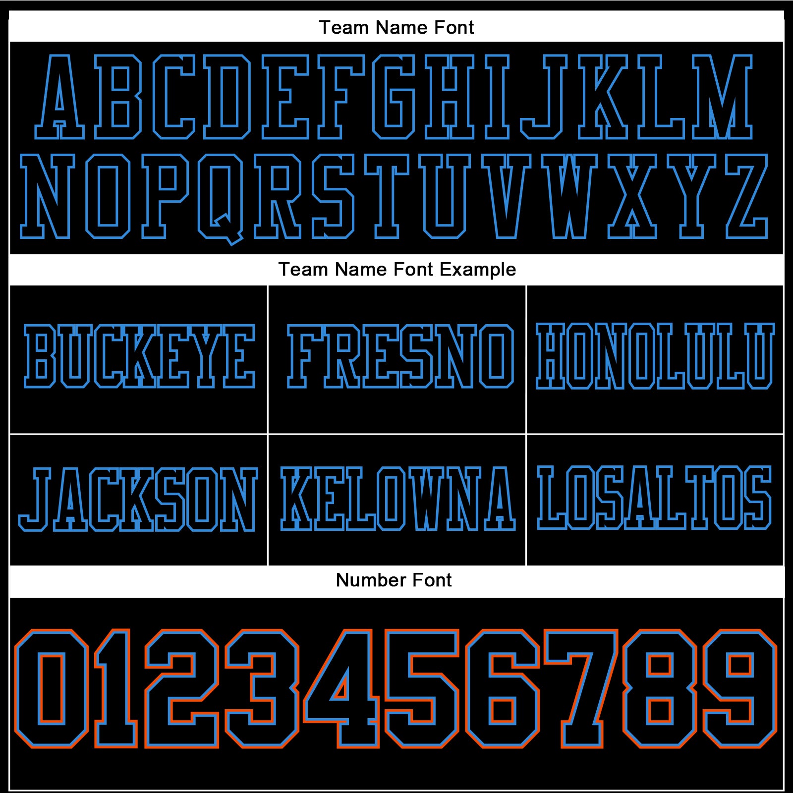 Custom Black Powder Blue-Orange Authentic Football Jersey