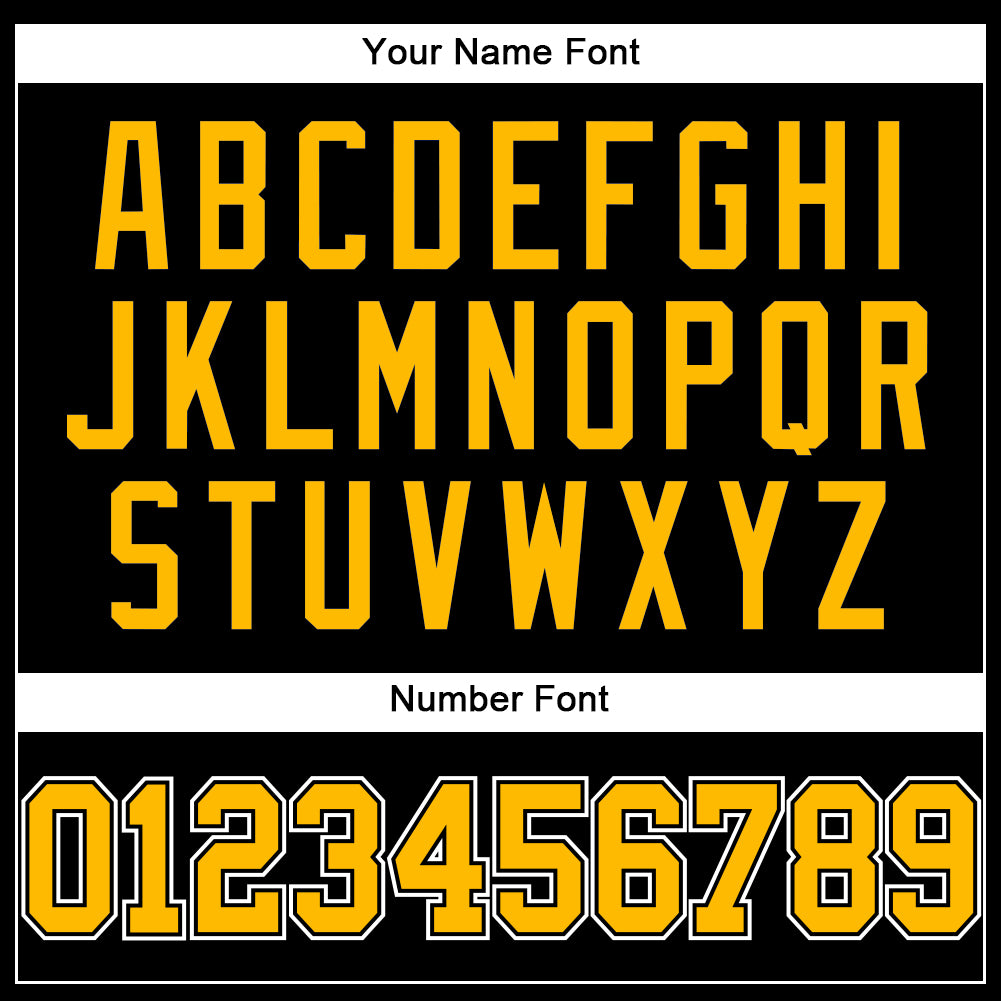 Custom Black Gold-White Authentic Baseball Jersey