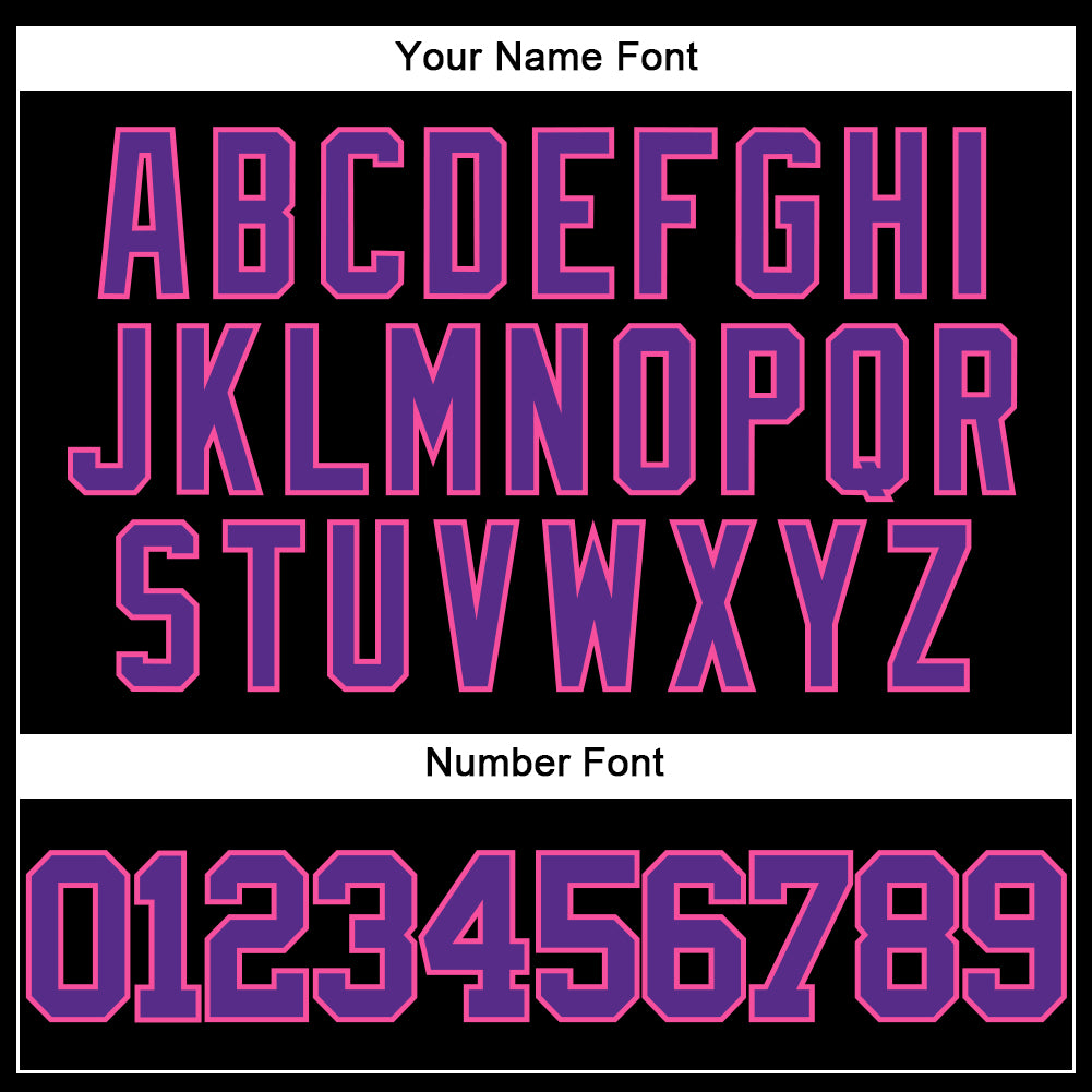 Custom Black Purple-Pink Authentic Baseball Jersey