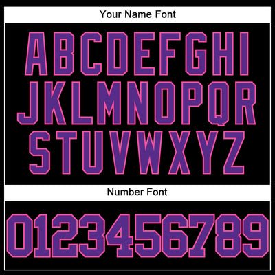 Custom Black Purple-Pink Authentic Baseball Jersey