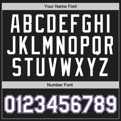 Custom Black Purple-Gray Authentic Throwback Basketball Jersey