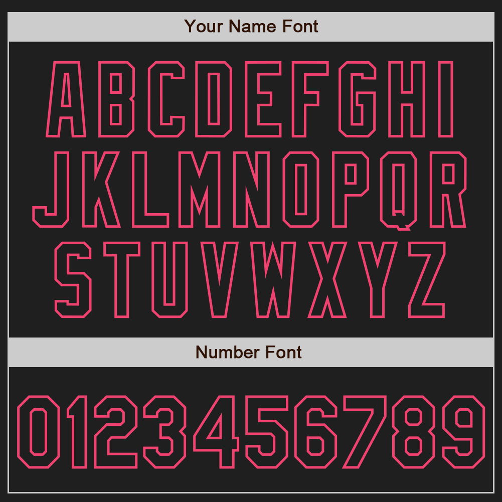 Custom Black Neon Pink-Old Gold Authentic Baseball Jersey