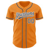 Custom Bay Orange Steel Gray-White Authentic Baseball Jersey