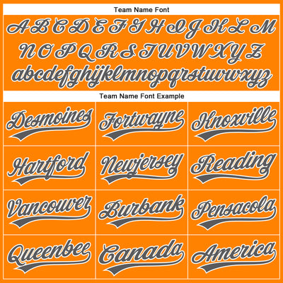 Custom Bay Orange Steel Gray-White Authentic Baseball Jersey