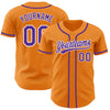 Custom Bay Orange Purple-White Authentic Baseball Jersey