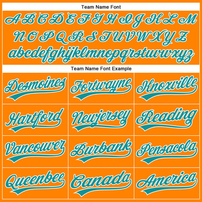 Custom Bay Orange Teal-White Authentic Baseball Jersey