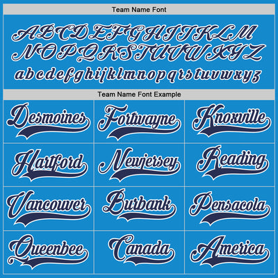 Custom Blue Gray-Navy Hockey Jersey