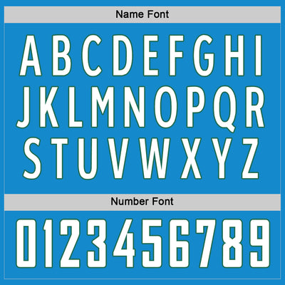 Custom Blue White-Kelly Green Hockey Jersey